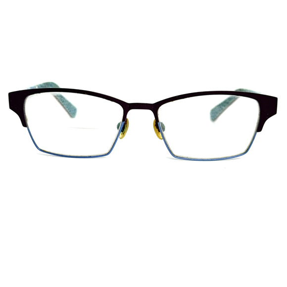 Lafont Issa & La Eyeglasses Frames Hanae 726 Matte Brown Blue 51-16-140 H19899 - Picture 1 of 7